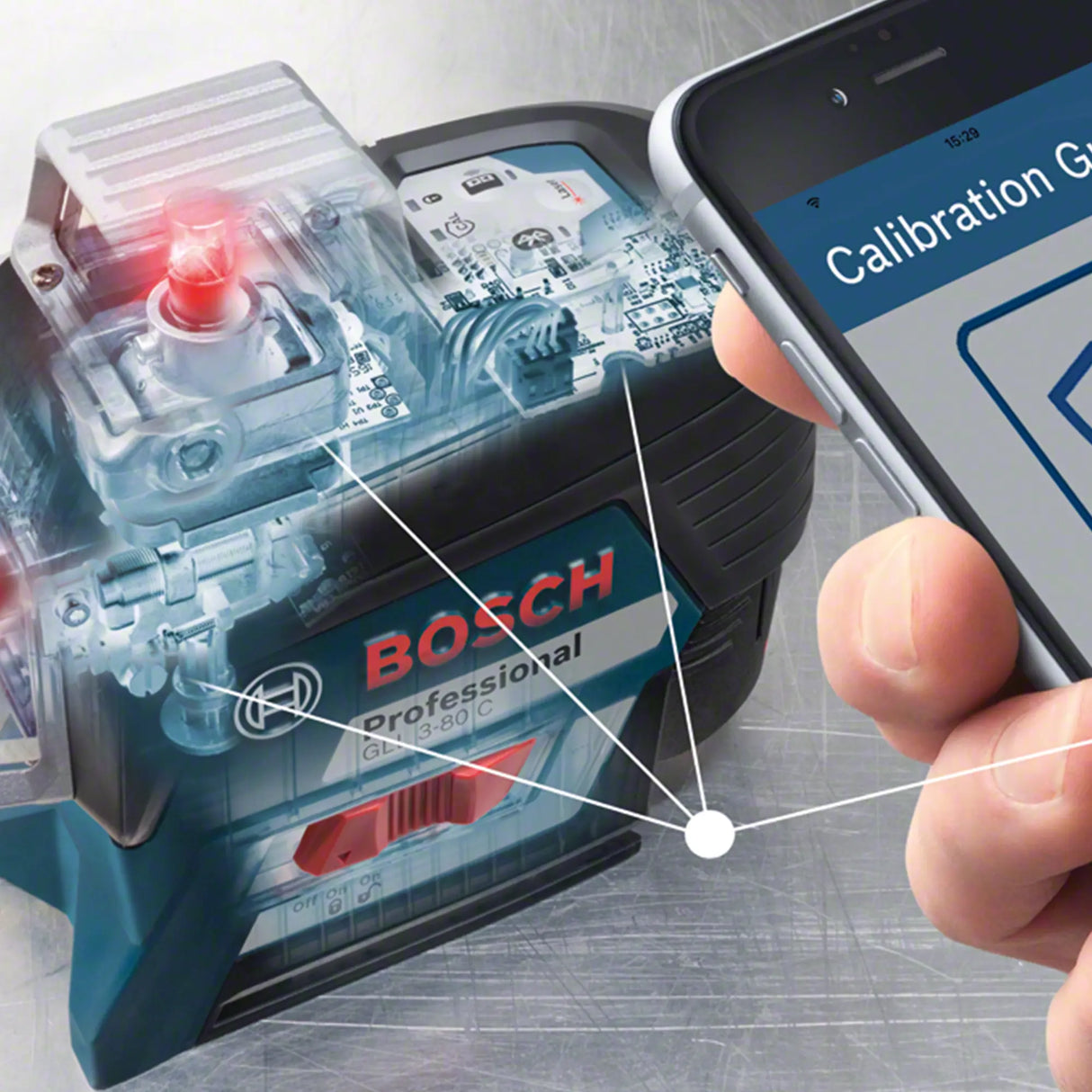 Livella Laser Bosch GLL 3-80 C PRO 12V