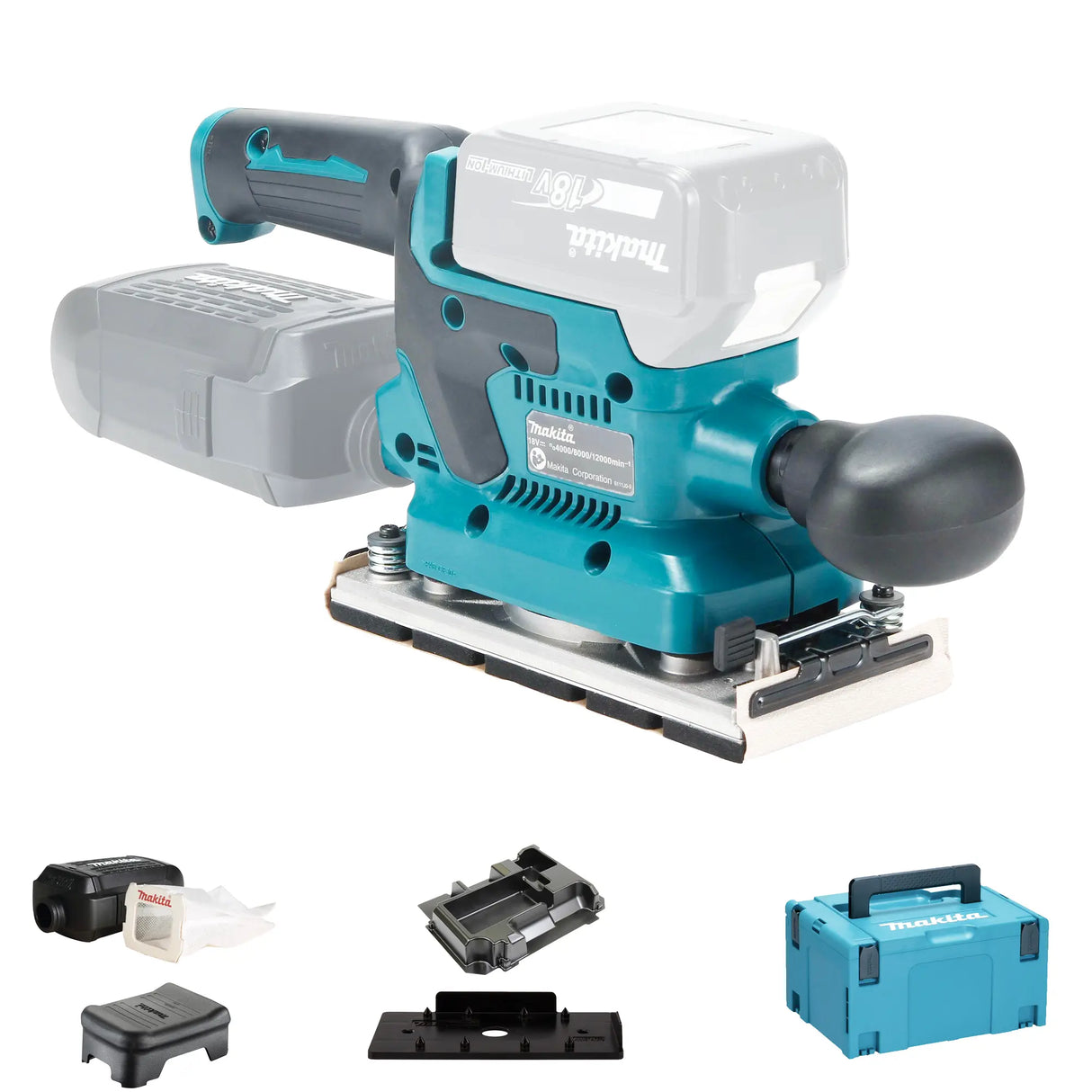 Levigatrice orbitale Makita DBO382ZJ 18V