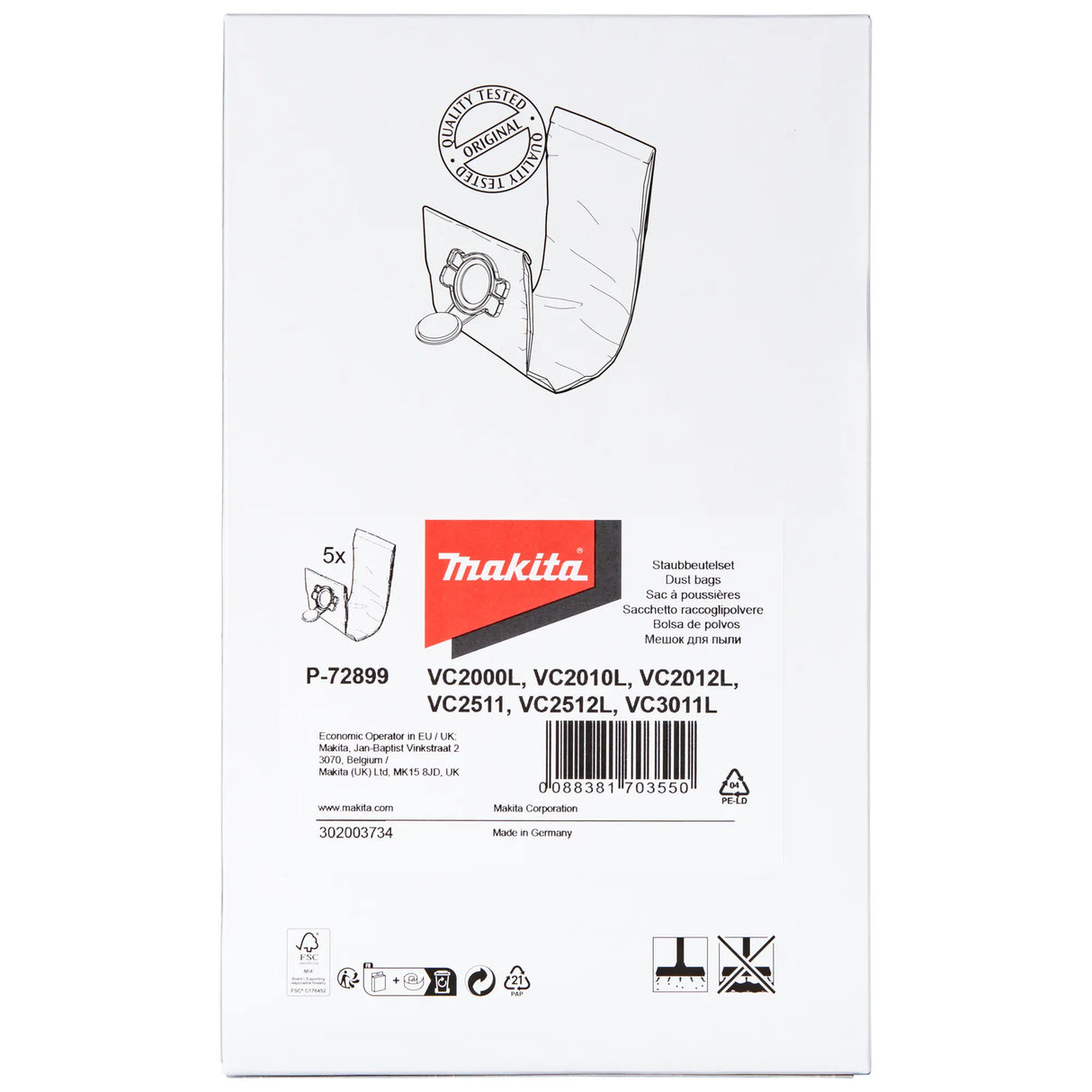 Sacchetto Carta Makita P-72899