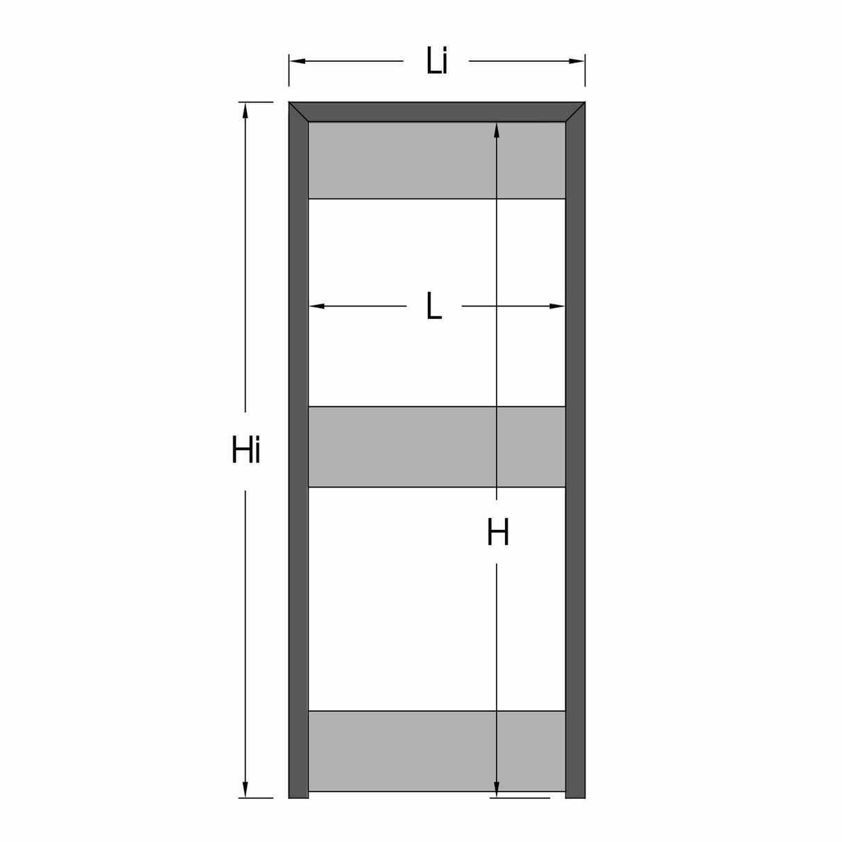 Telaio Scrigno Essential per Vetro Mirr