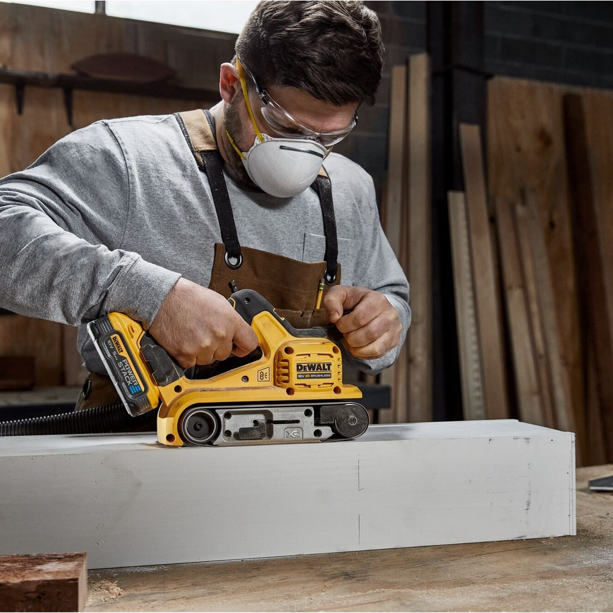 DCW220NT-XJ - Bandschuurmachine Dewalt DCW220NT-XJ 18V - Afbeelding 7