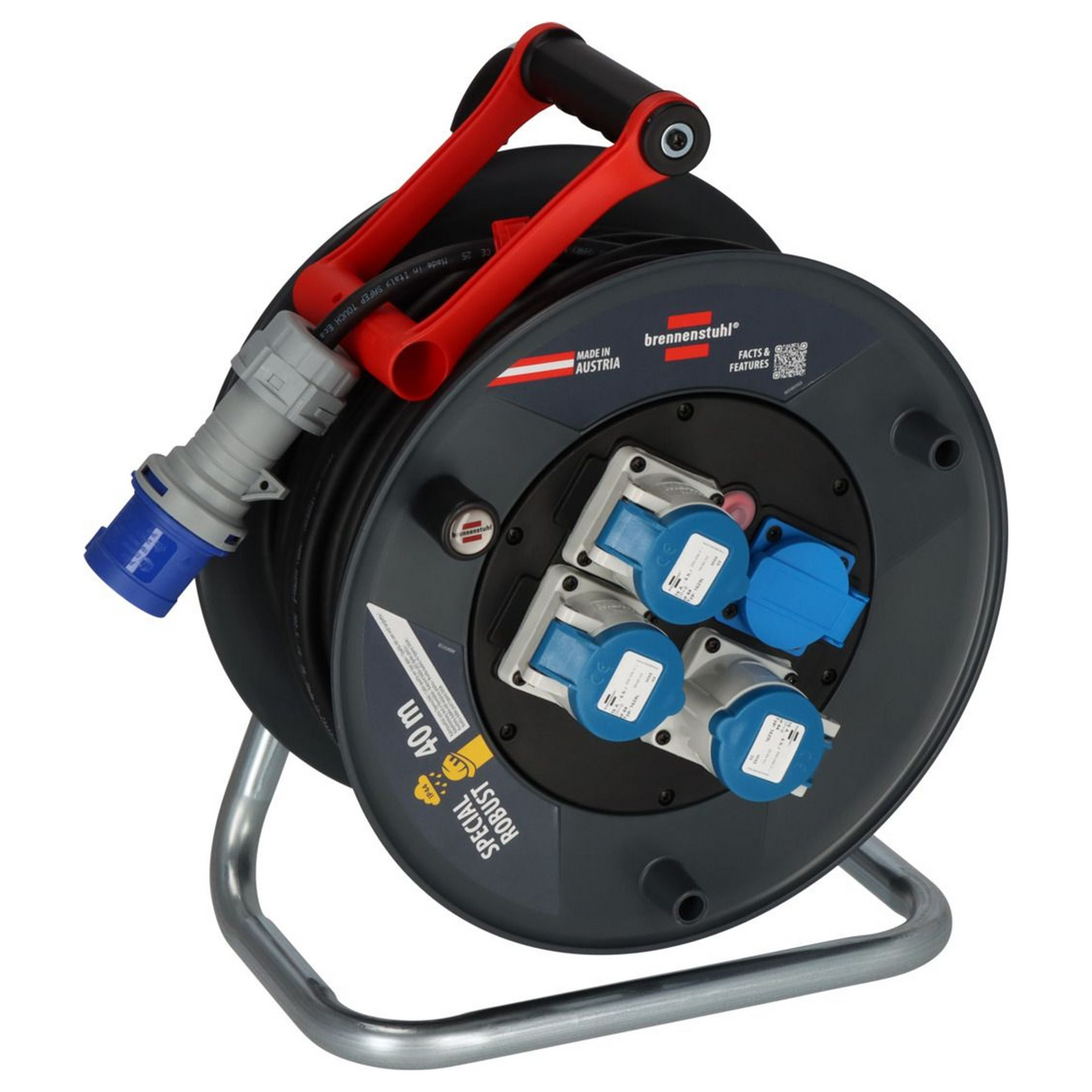 9232416030 - Brennenstuhl ST 320 IP44 Kabelhaspel 40m 3x CEE 230V/16A