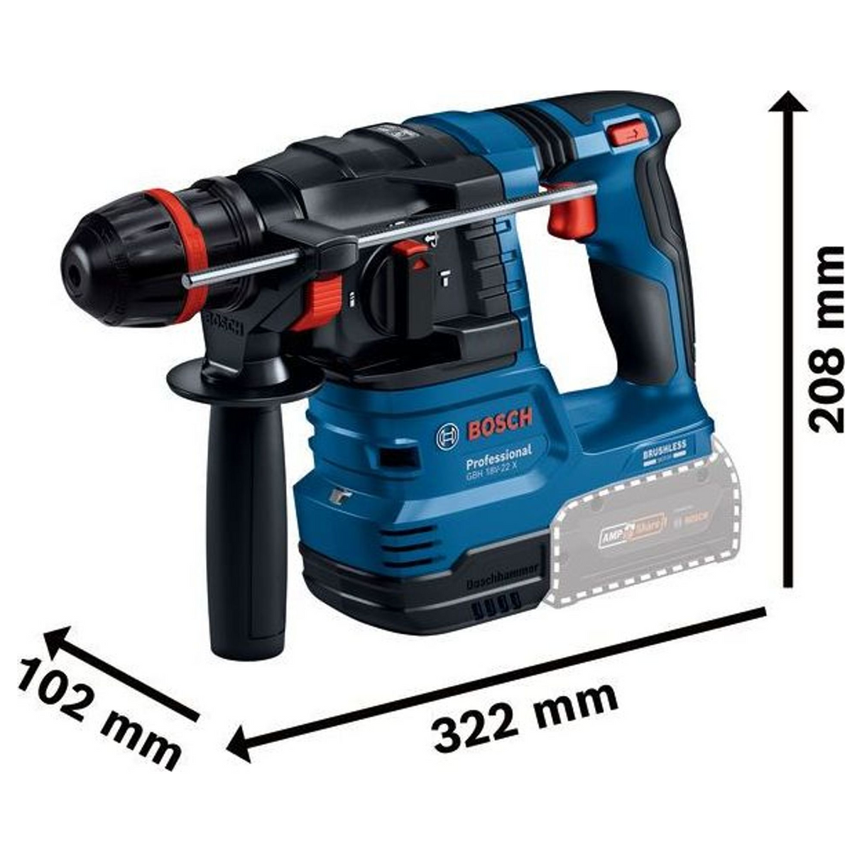 Martello Perforatore Bosch GBH 18V-22 X PRO 18V