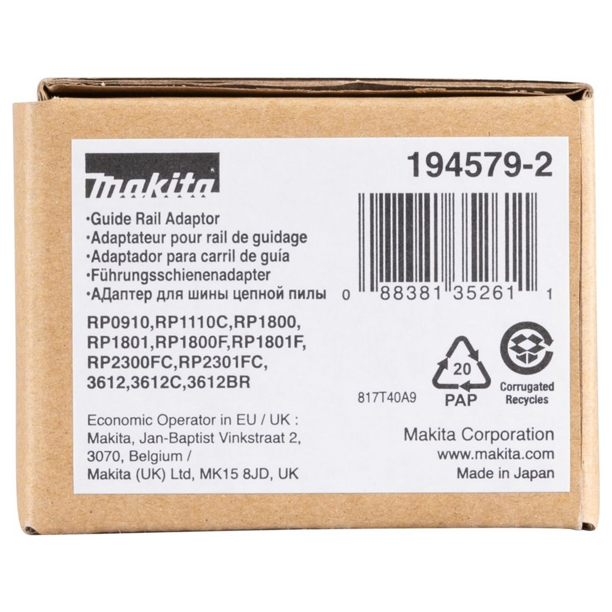 194579-2 - Geleiderailadapter Makita 194579-2 - Afbeelding 5