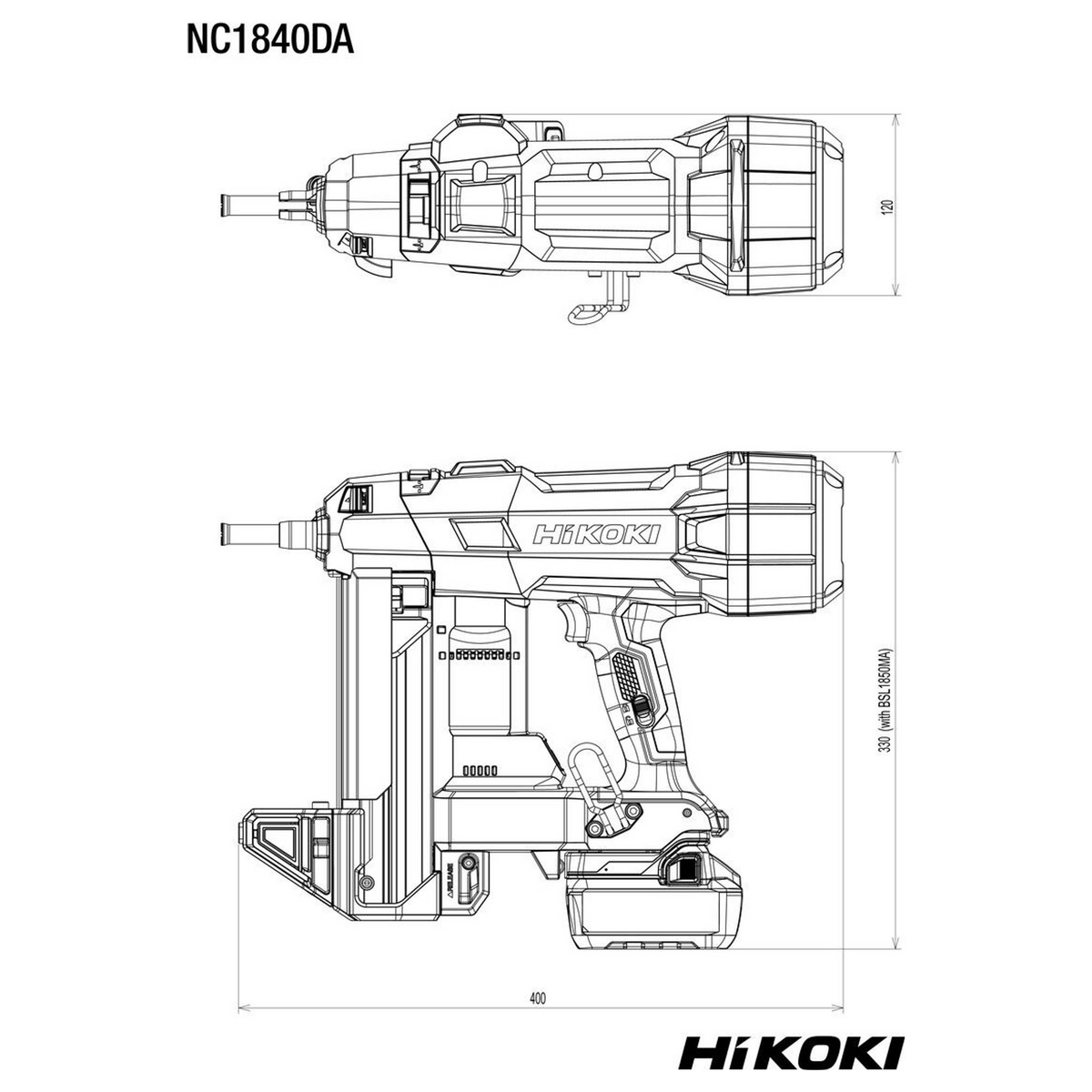 NC1840DAW3Z - HiKOKI NC1840DAW3Z 18V betonspijkerpistool - Afbeelding 14