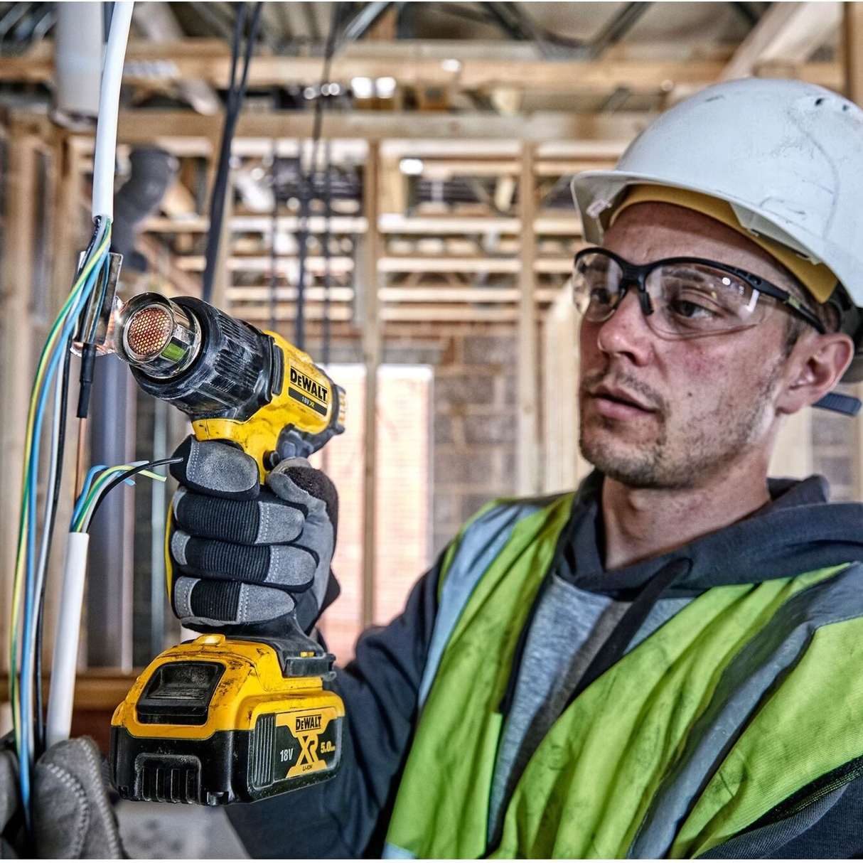 DCE530N-XJ - Heteluchtpistool Dewalt DCE530N-XJ 18V - Afbeelding 2