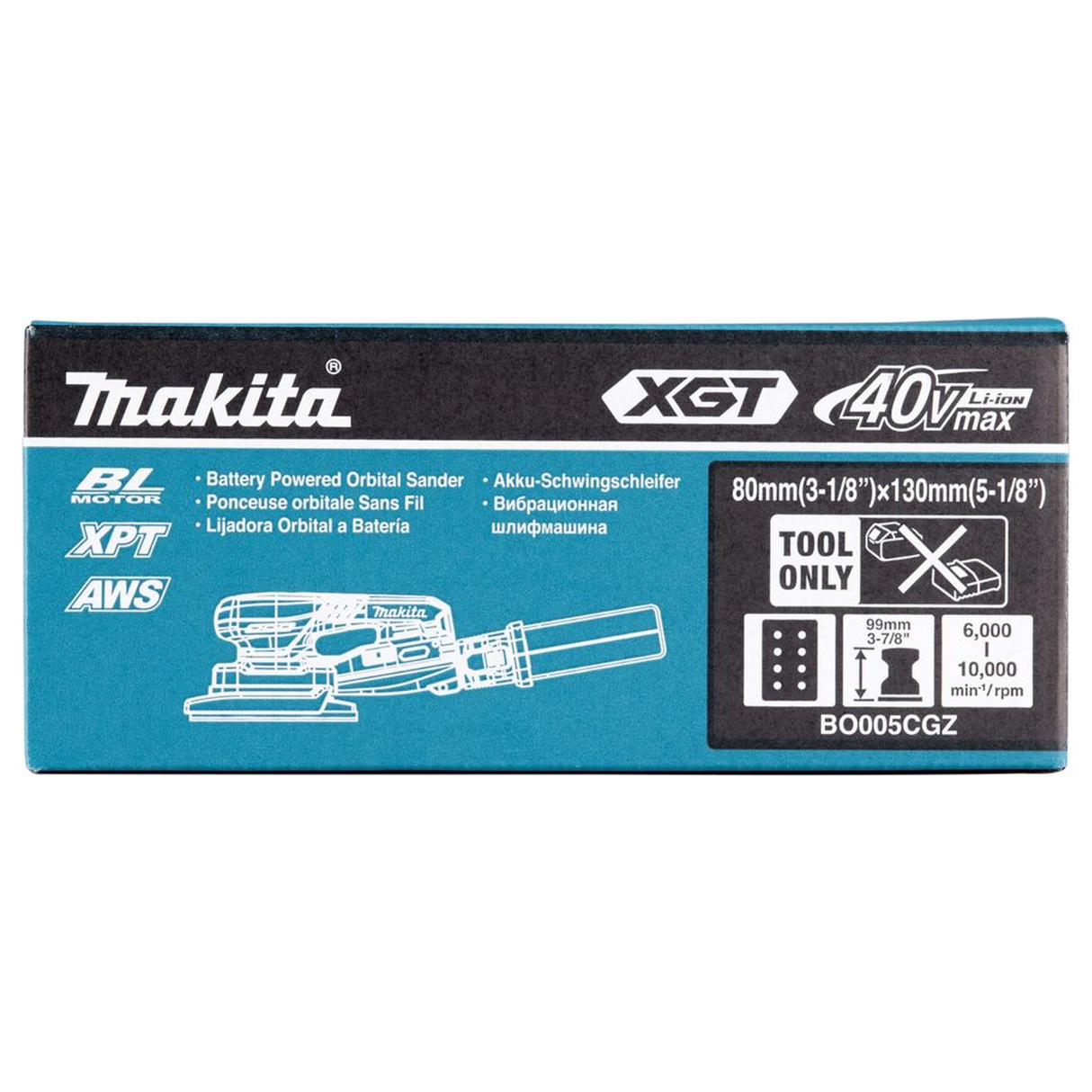 BO005CGZ - Excentrische schuurmachine Makita BO005CGZ 40V - Afbeelding 19