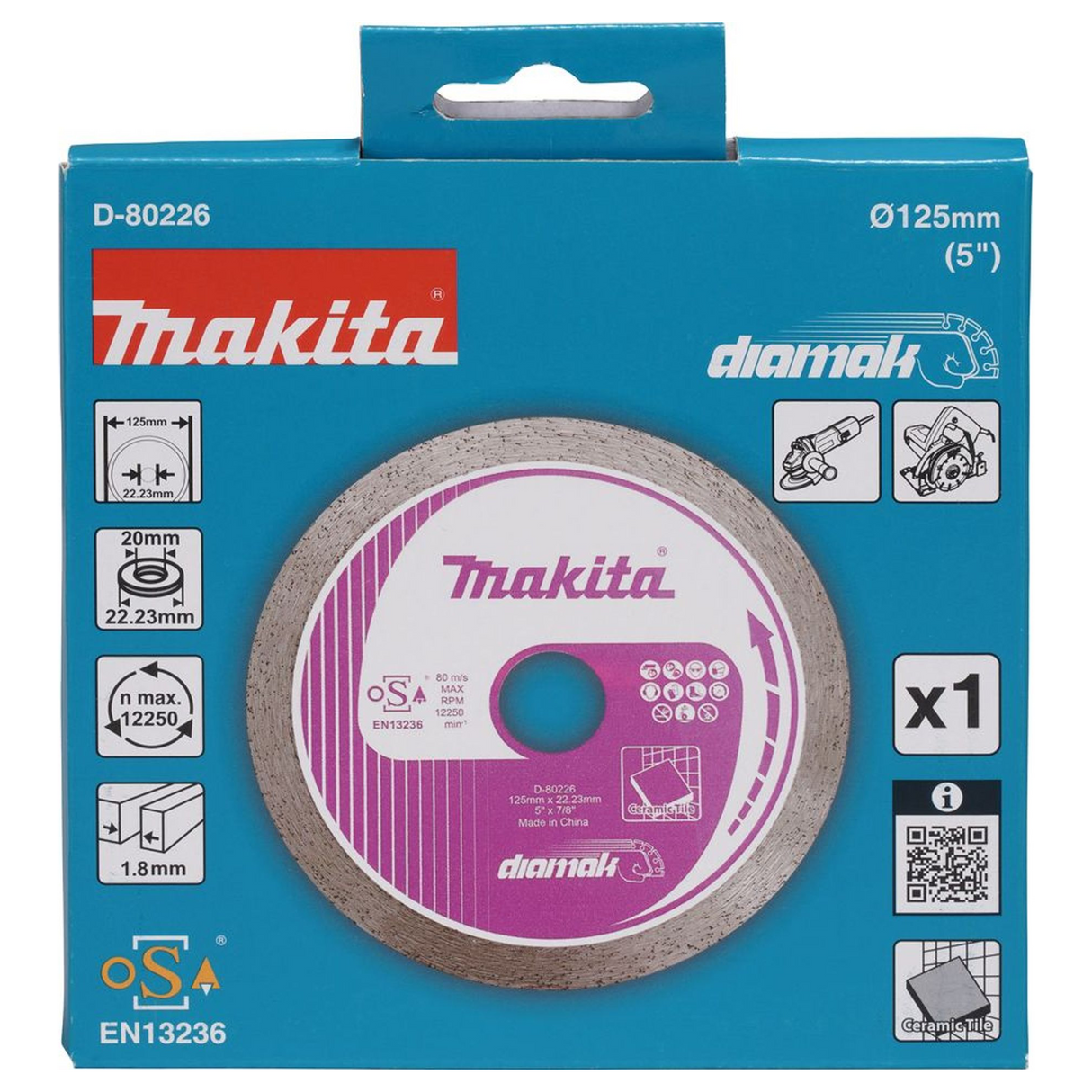 D-80226 - Diamantschijf Makita D-80226 125mm - Afbeelding 4