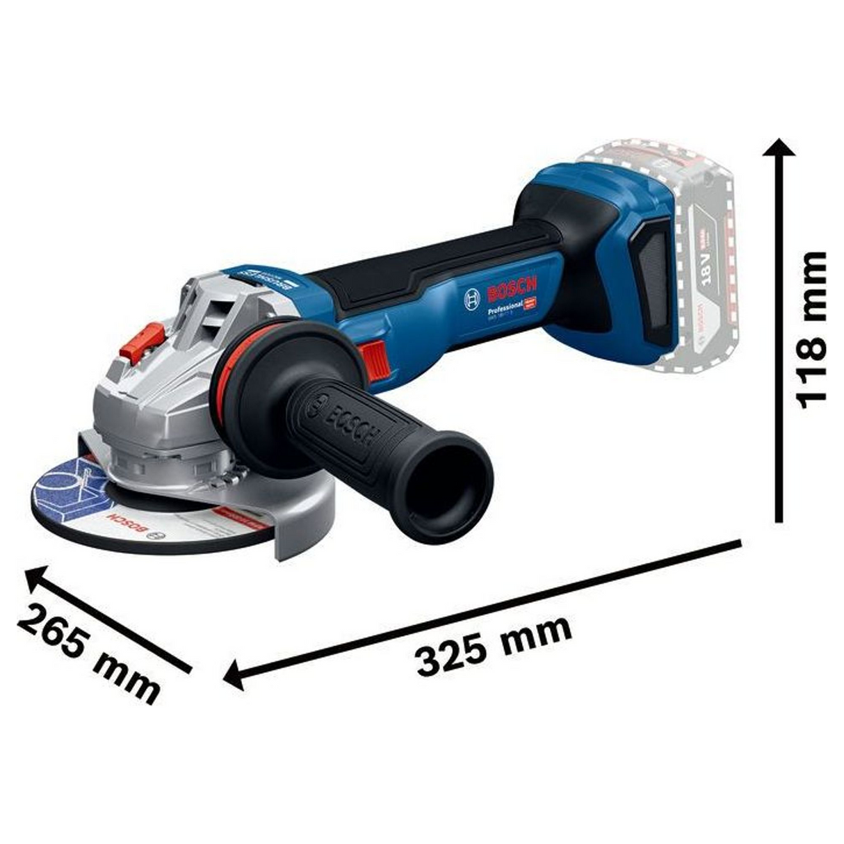 06019N4103 - Slijpmachine Bosch GWS 18V-11 PRO 18V - Afbeelding 21