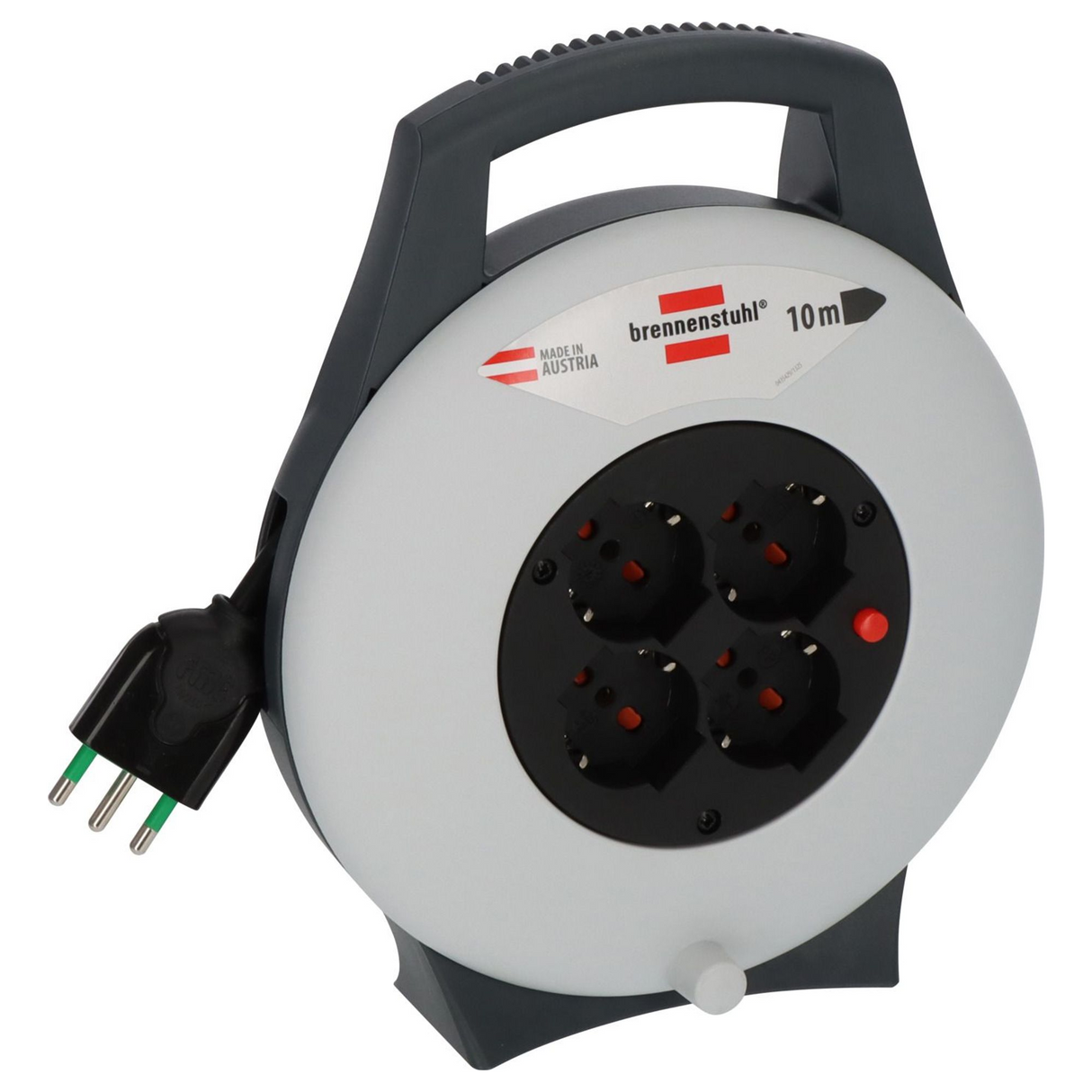1093655 - Brennenstuhl Vario Line X kabelhaspel met 4 aansluitingen, 10 m H05VV-F 3G1.5