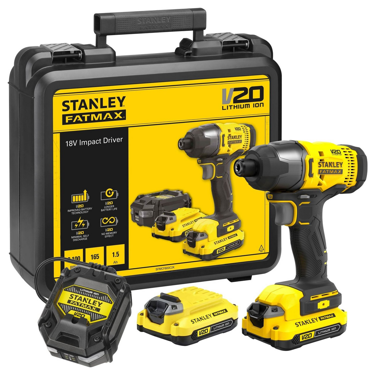 SFMCF800C2K-QW - Slagsleutel Stanley FatMax SFMCF800C2K-QW 18V 1,5Ah