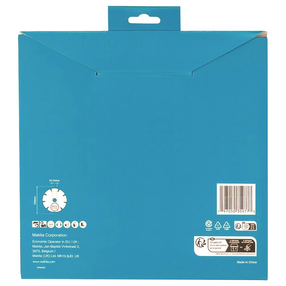 D-80117 - Gesegmenteerd diamantblad Makita D-80117 230mm Multimateriaal - Afbeelding 5