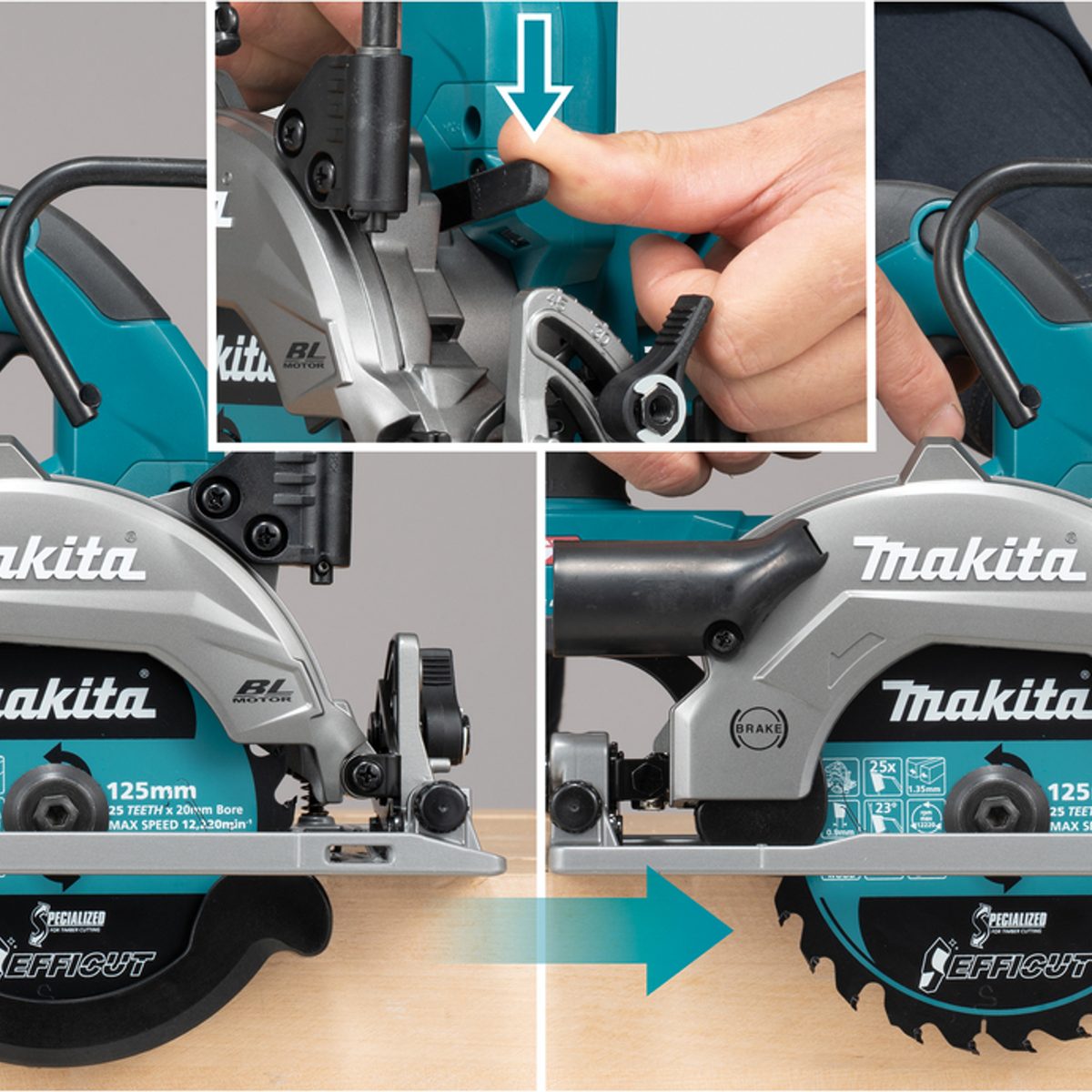 HS014GZ - Cirkelzaag Makita HS014GZ 40V XGT 125mm - Afbeelding 15
