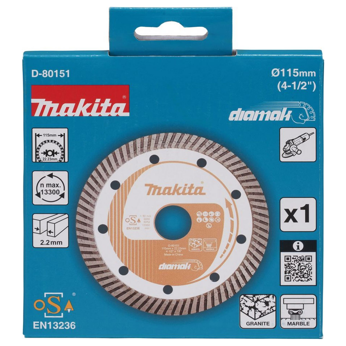 D-80151 - Diamantschijf Makita D-80151 115 mm marmergraniet - Afbeelding 4