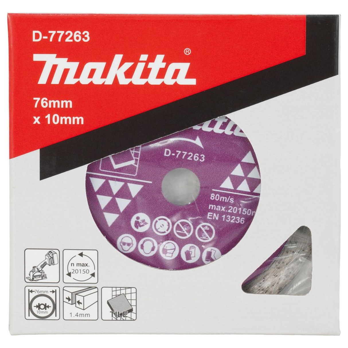 D-77263 - Diamantschijf Makita D-77263 voor tegels van 76 mm - Afbeelding 5