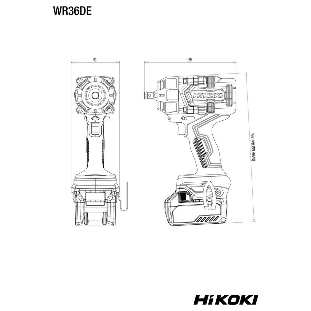 WR36DEW2Z - HiKOKI WR36DEW2Z 36V slagmoersleutel - Afbeelding 11