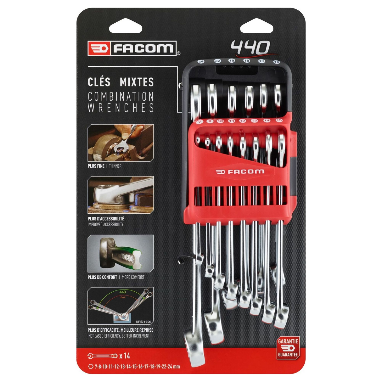 440.JP14PB - Facom 440 Performance 14-delige combinatiesleutelset - Afbeelding 4