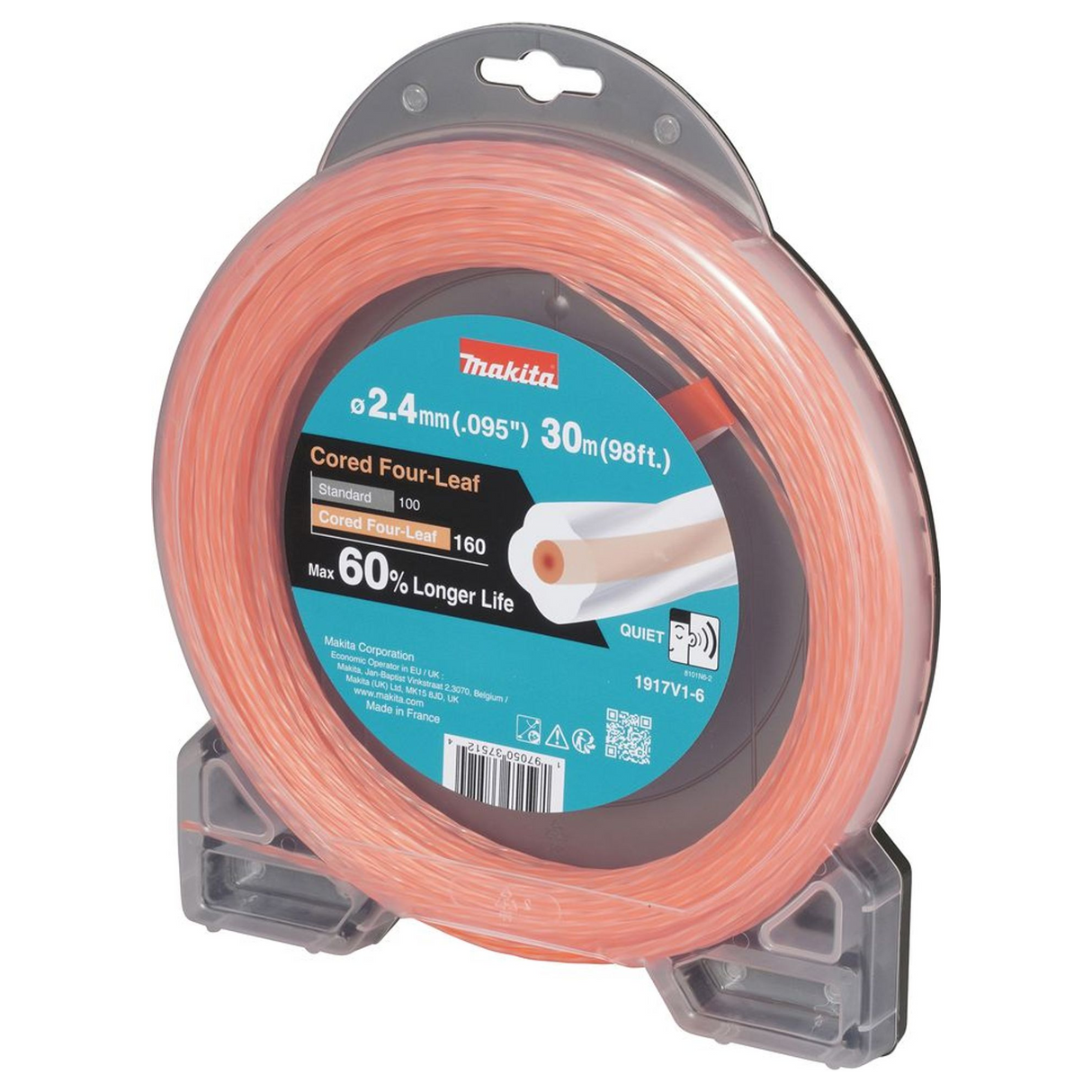 1917V1-6 - Filo in nylon Four-Leaf Makita 1917V1-6 2.4mm arancione - Immagine 3