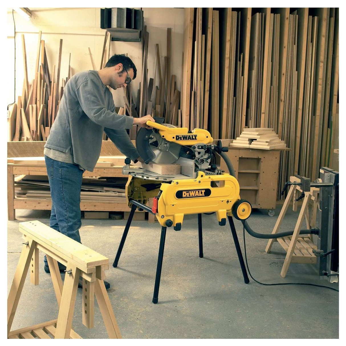 D27107-QS - Combinatiezaag Dewalt D27107-QS 305mm 2000W - Afbeelding 4