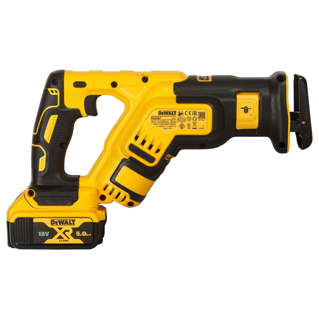 DCS367P2-QW - Reciprocating Saw Dewalt DCS367P2-QW 18V 5Ah borstelloos - Afbeelding 3