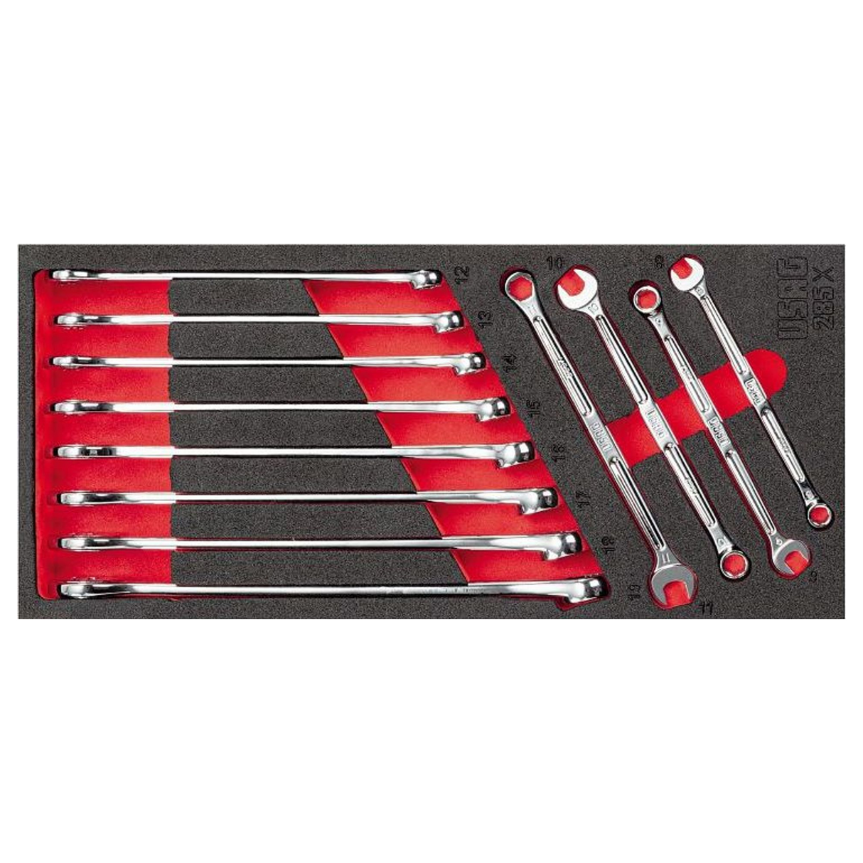 U05191063 - Modulo in Spugna Bicolore USAG 519 M 285X con 12 Chiavi Combinate
