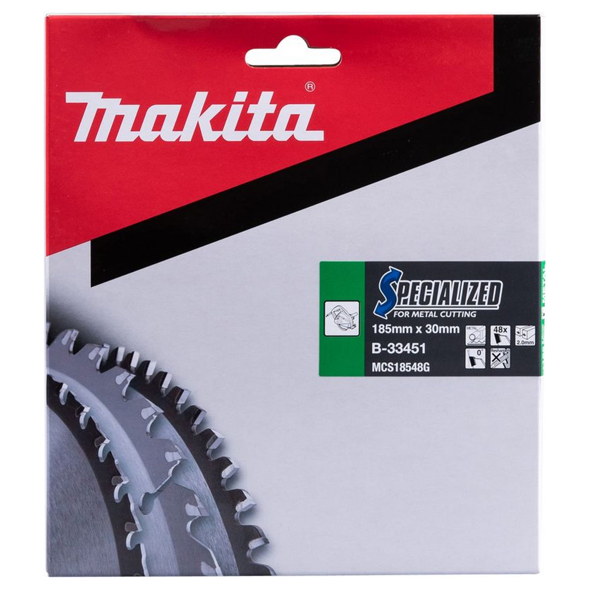 B-33451 - Gespecialiseerd TCT-mes Makita B-33451 185x30mm 48T - Afbeelding 4