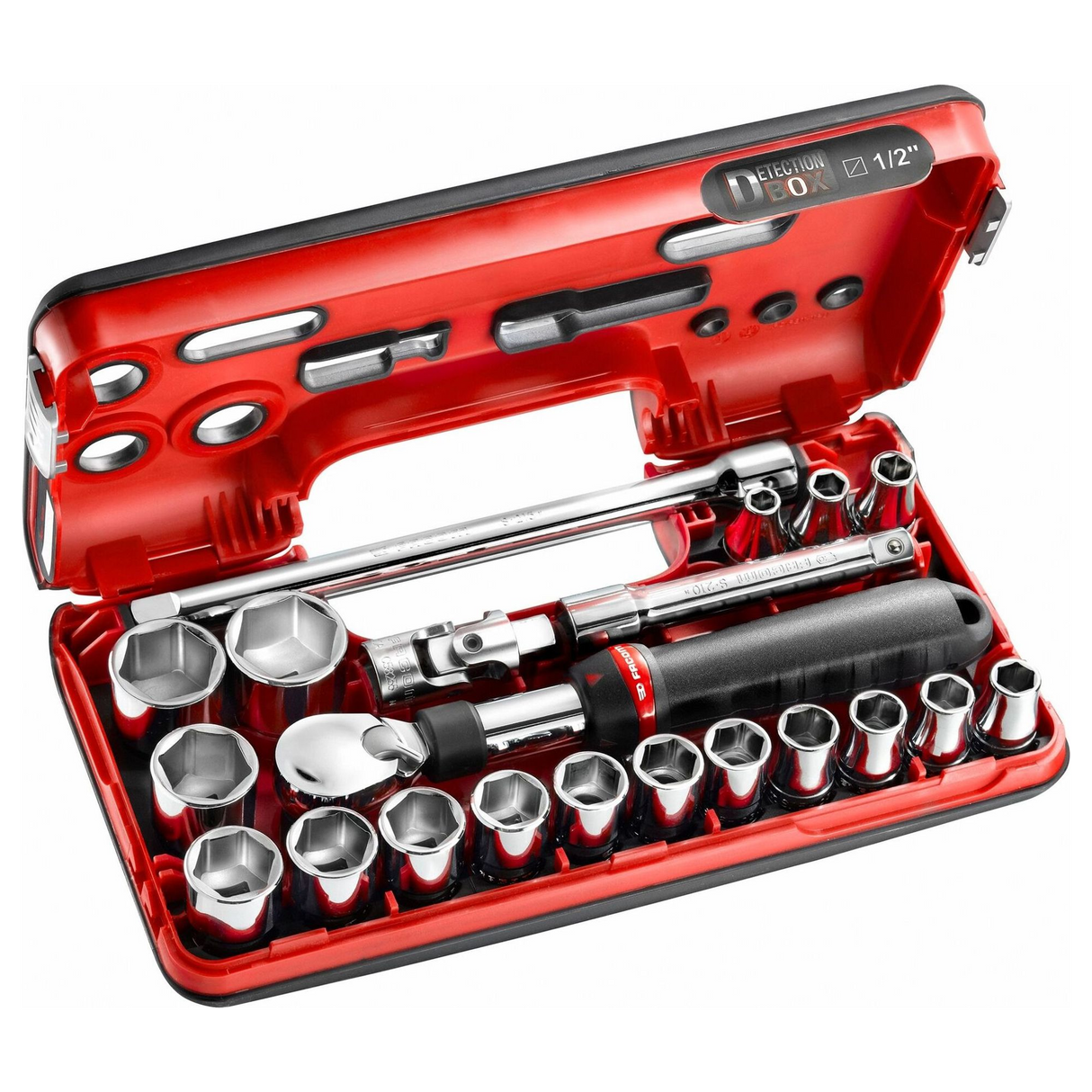 SXL.DBOX1PB - Facom SXL.DBOX1PB 1/2" dopsleutelset met 21-delige uitschuifbare ratel