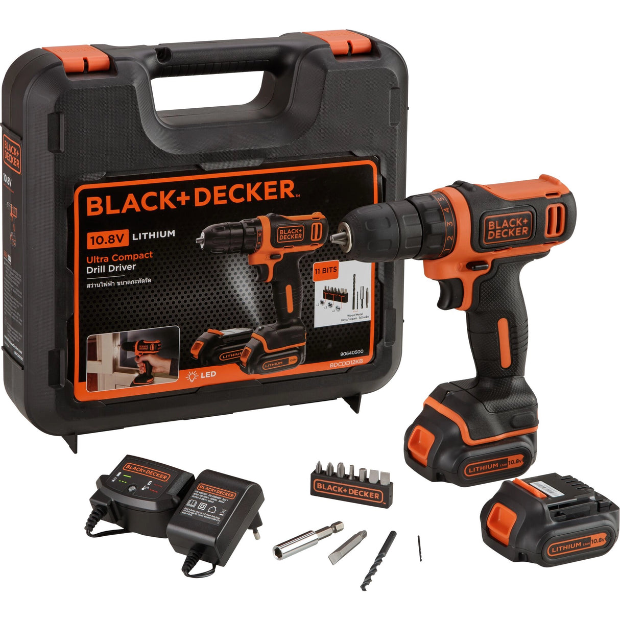 Trapano Avvitatore Black+Decker BDCDD12KB-QW 10.8V 1.5Ah