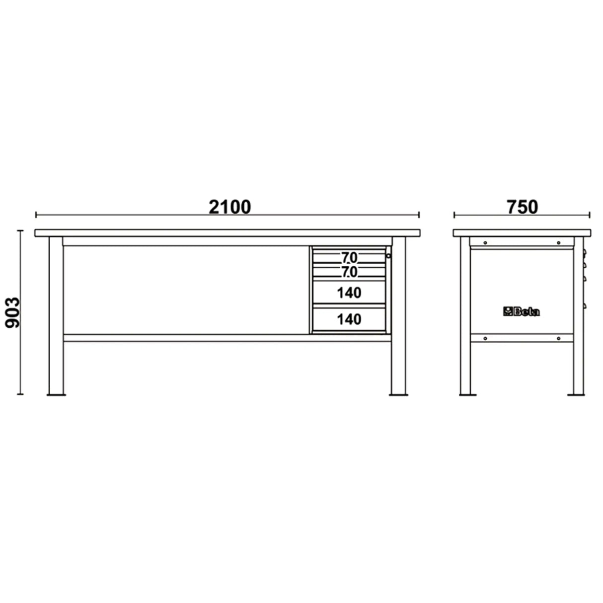 Banco da lavoro Beta C58BC-X2,1