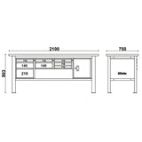 Banco da lavoro Beta C58BC-X2,1 8CA nero