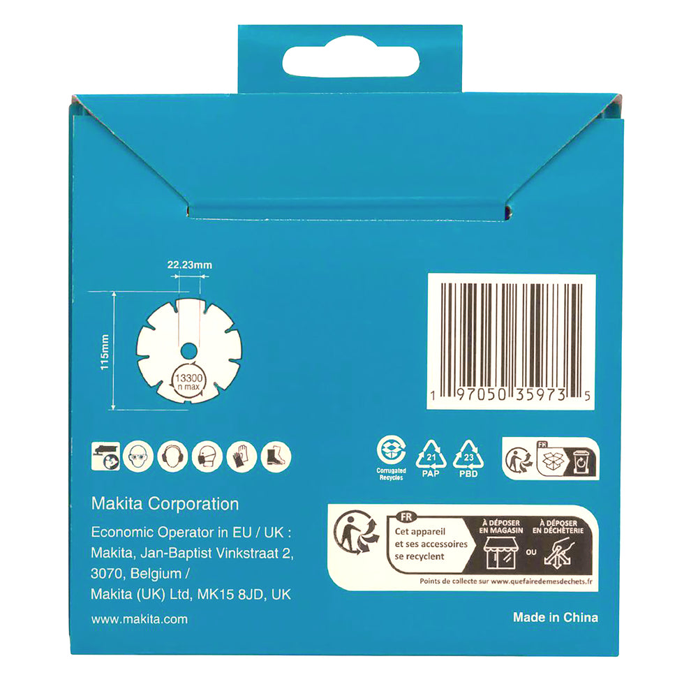 D-80070 - Gesegmenteerd diamantblad Makita D-80070 115mm - Afbeelding 5