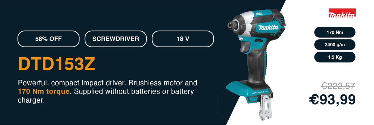 Slagmoersleutel Makita DTD153ZJ 18V