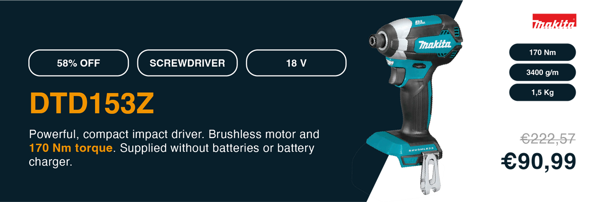 Avvitatore a impulsi Makita DTD153ZJ 18V