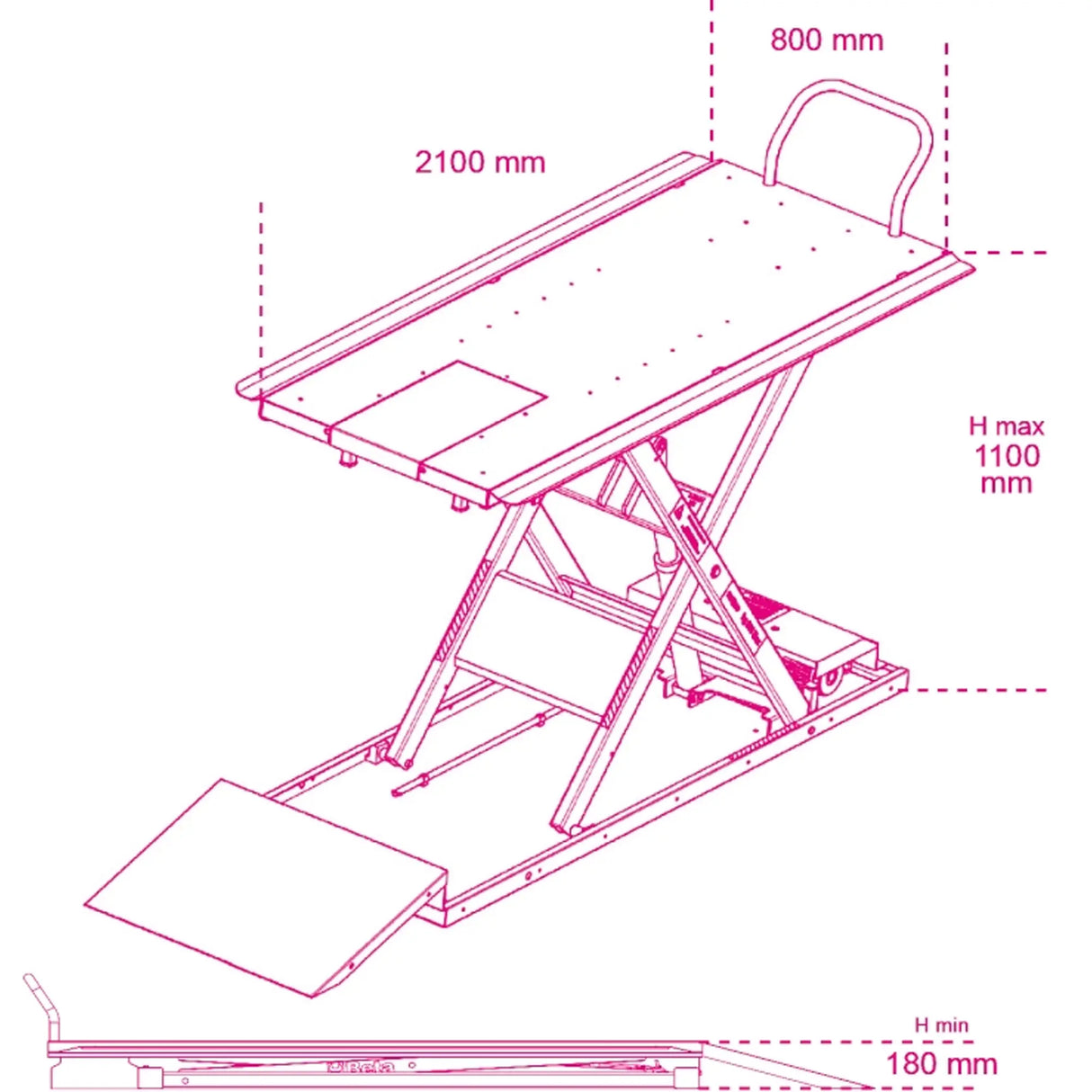 Sollevatore moto elettroidraulico Beta 3050/600