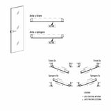 Porta Battente Scrigno Essential Vetro Mirr H2400
