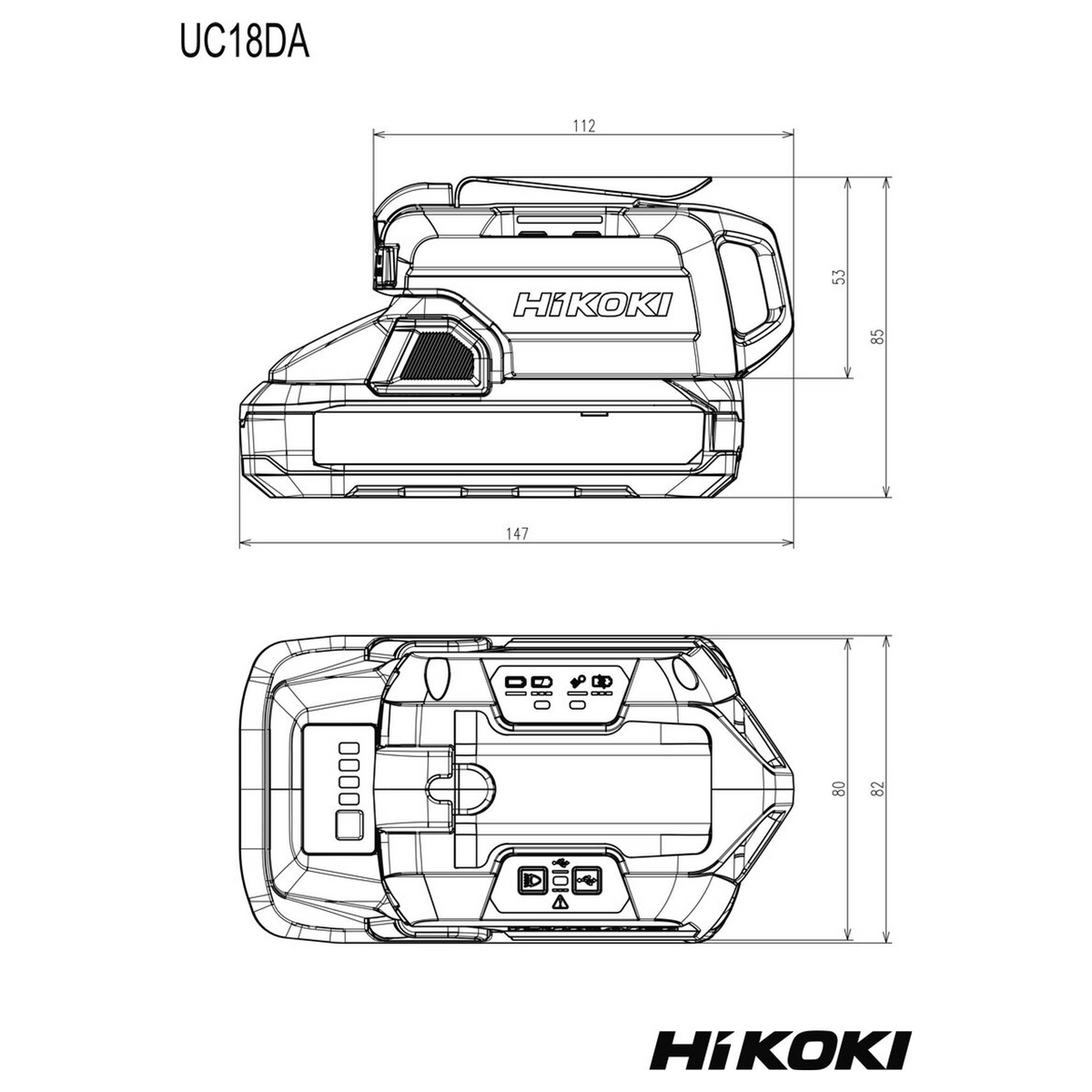 UC18DAW4Z - HiKOKI UC18DAW4Z 18V USB-adapter en oplader - Afbeelding 8
