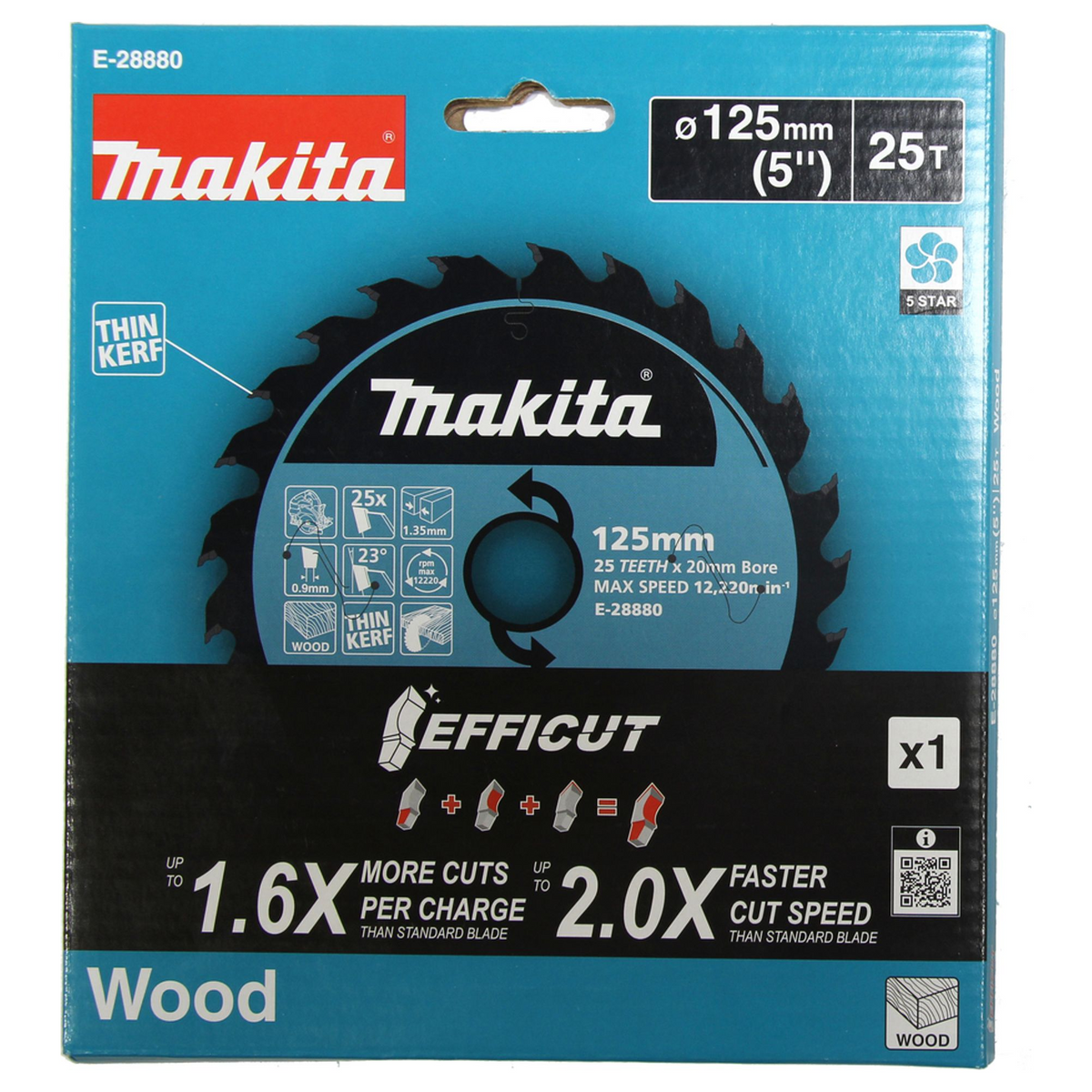 E-28880 - Lama Efficut T.C.T. Makita E-28880 125x20mm 25T - Immagine 3