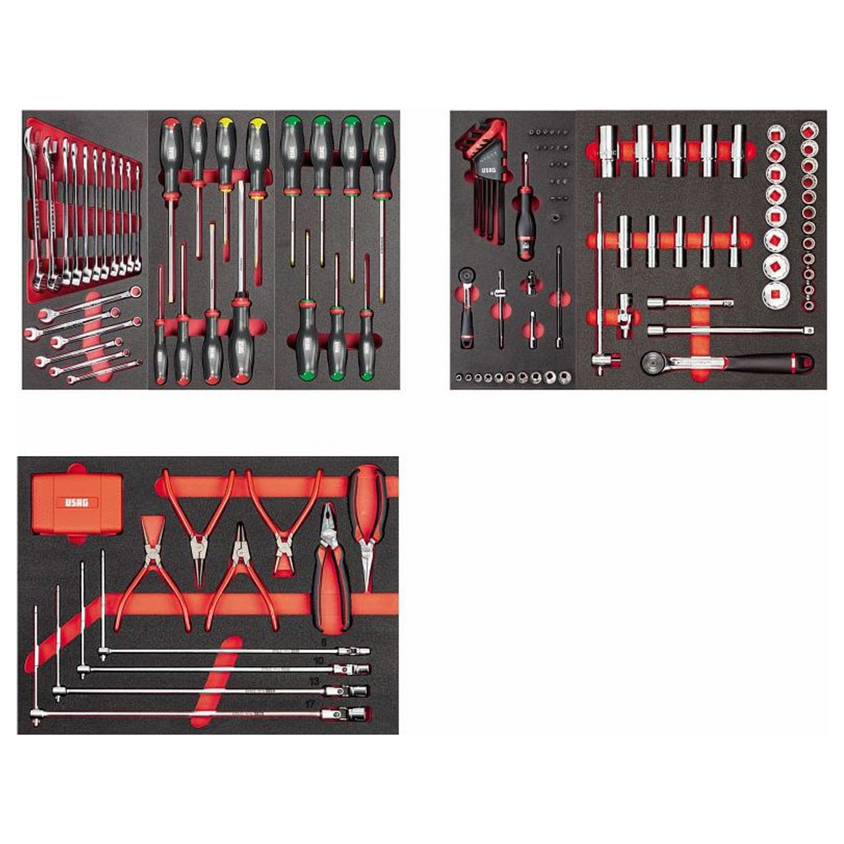U04950627 - Assortiment autoreparaties USAG 495 MAA 3 laden 155 stuks