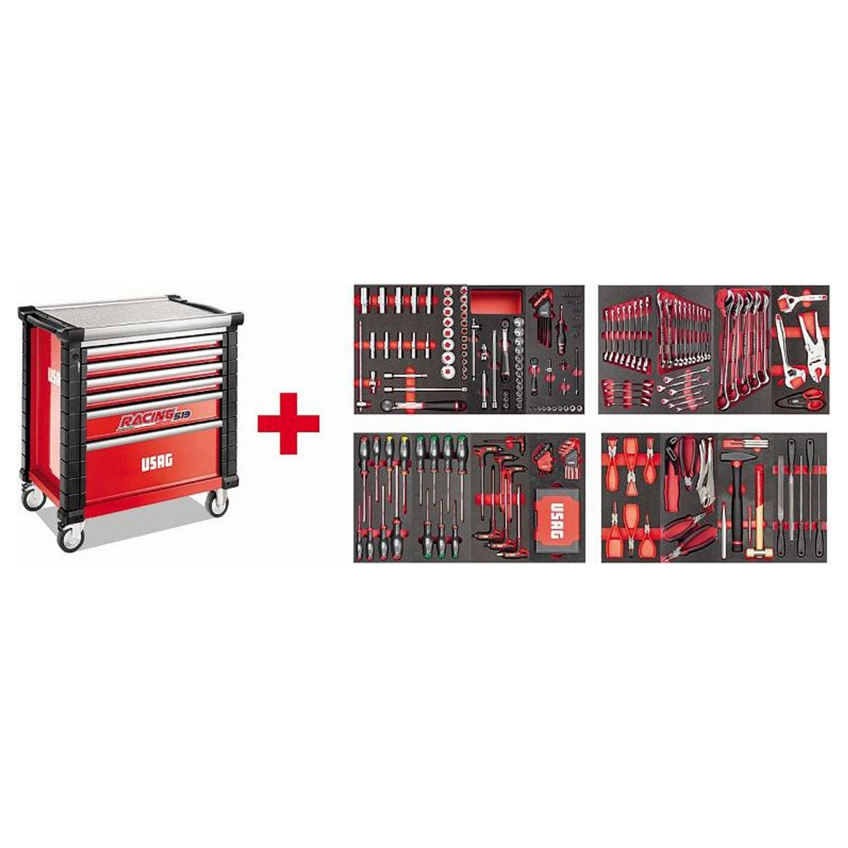 U05190632 - Winkelwagen USAG RACING 519 RS6/4MM met 495 MC Assortiment