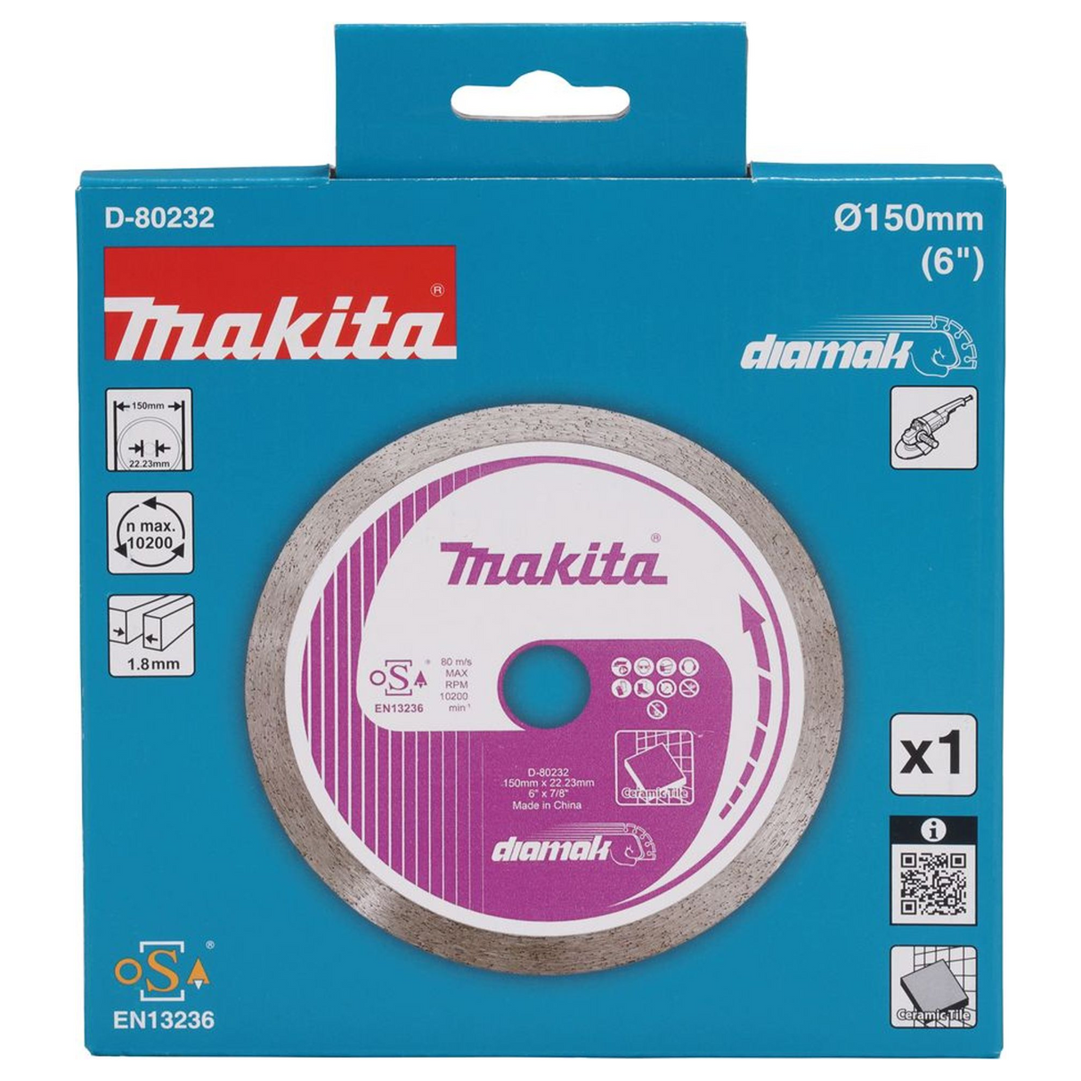 D-80232 - Diamantschijf Makita D-80232 150mm doorlopende kroon - Afbeelding 4