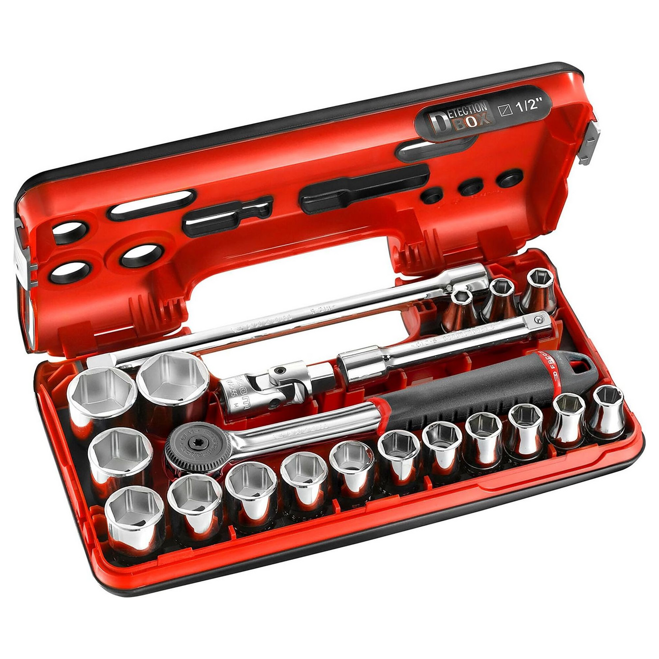 S.161DBOX1PB - Dopsleutelset Facom S.161DBOX1PB 1/2" 21-delig