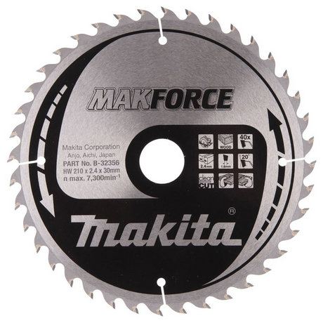 B-32356 - Lama Circolare Makita B-32356 210mm 40T - Immagine 2