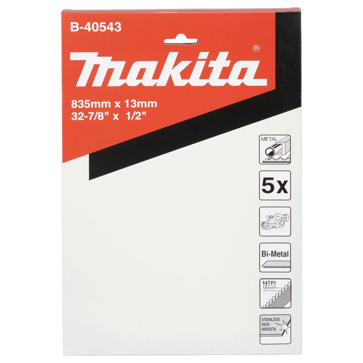 B-40543 - BiM-bladen Makita B-40543 13x0,5x835mm 14TPI 5 stuks - Afbeelding 4