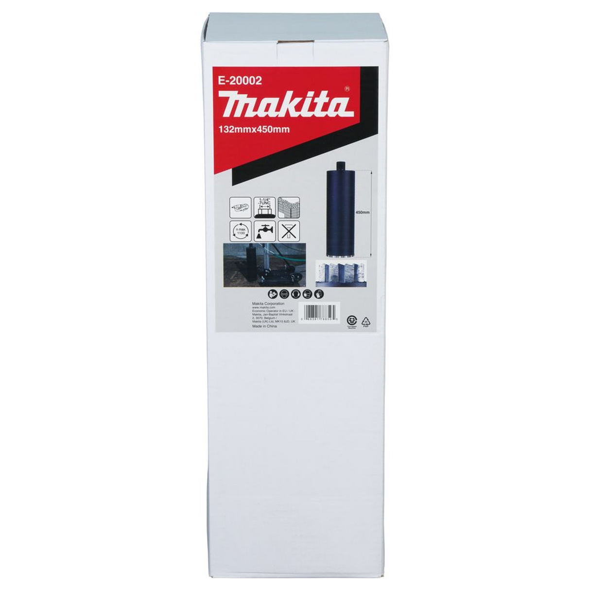 E-20002 - Diamanten Kroon Makita E-20002 132x450mm Nat 1-1/4"UNC - Afbeelding 6