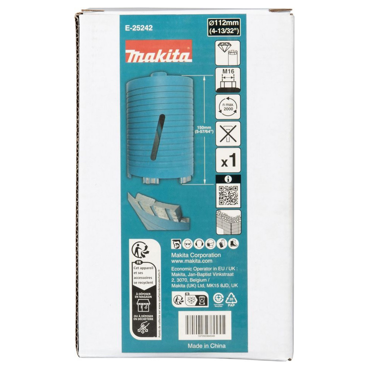 Corona Diamantata Makita E-25242 112mm M16