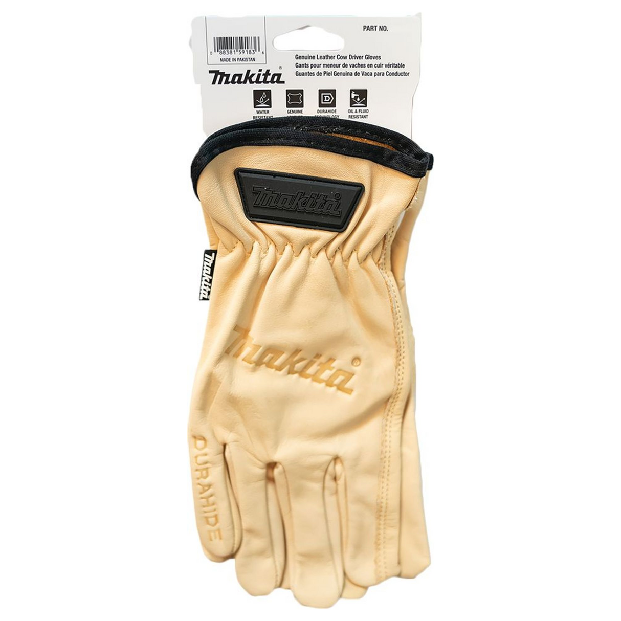 P-84632 - Werkhandschoenen Makita P-84632 Rundleer Driver Maat L - Afbeelding 4