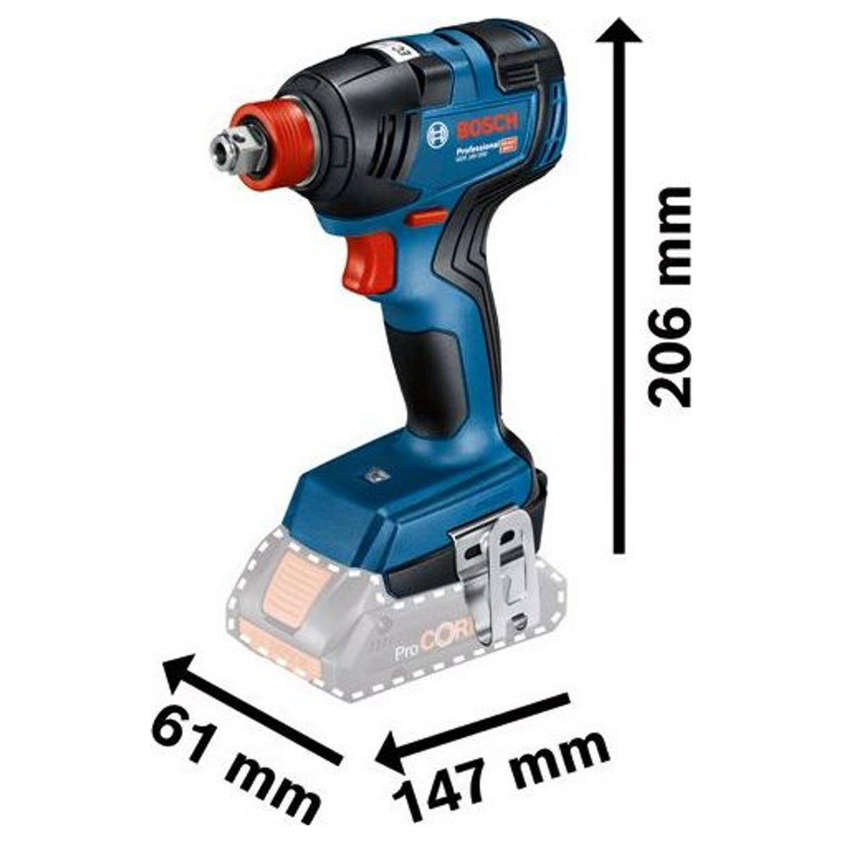 06019J2206 - Slagsleutel Bosch GDX 18V-200 PRO 18V 4Ah - Afbeelding 22