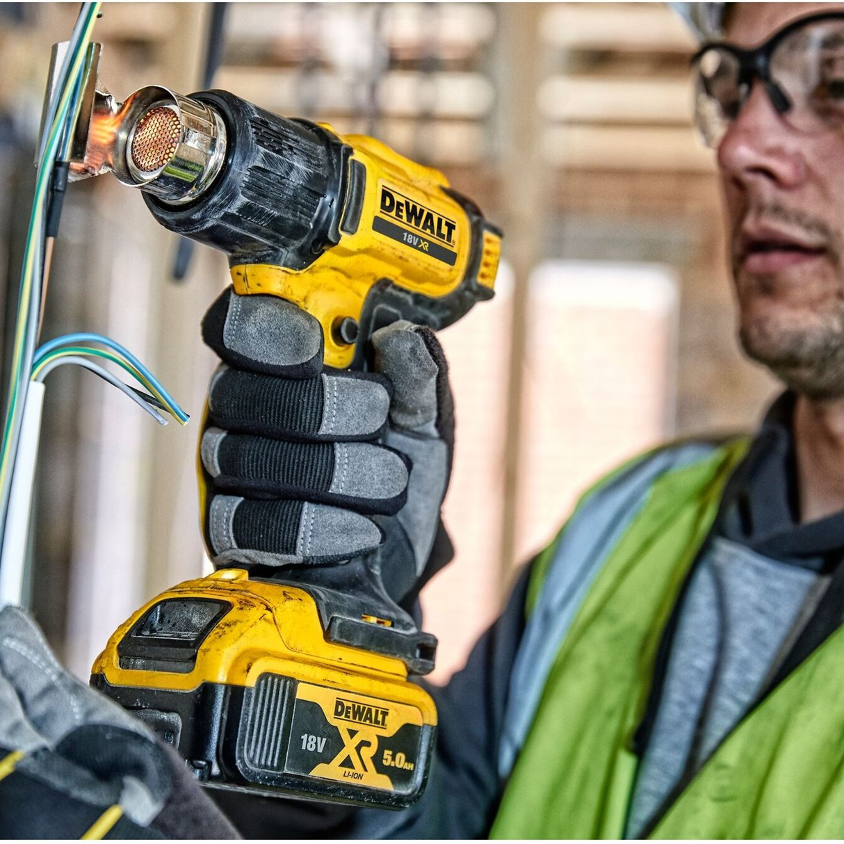 DCE530N-XJ - Heteluchtpistool Dewalt DCE530N-XJ 18V - Afbeelding 3