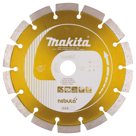 B-54019 - Diamantschijf Makita B-54019 Natte en droge nevel 180mm - Afbeelding 2