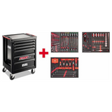 U05161627 - START Winkelwagen USAG 516 ST6NMA met 155-delig assortiment auto-reparatieonderdelen